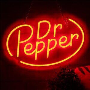 Dr Pepper Soda Pop LED Neon Sign Man Cave Store Shop Business Restaurant Retro